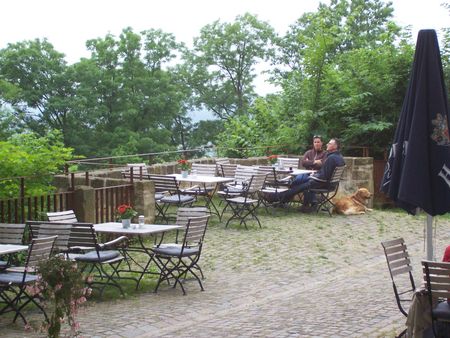 Biertuin op kasteel Ravensberg in Borgholzhausen