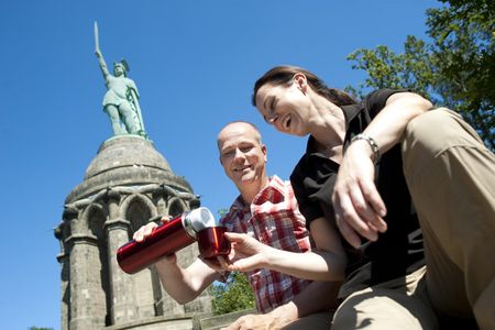 Wanderrast am Hermannsdenkmal