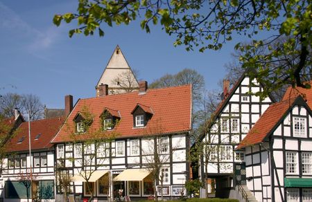 De “Haller Herz”, het historische centrum van Halle Westfalen