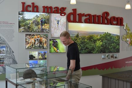 Informatiecentrum bij de boomtoppenwandeling in Bad Iburg