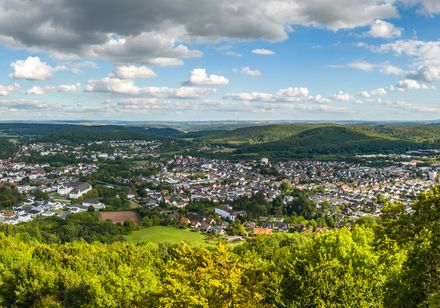 Uitzicht vanaf de Kaiser Karls Turm Bad Driburg