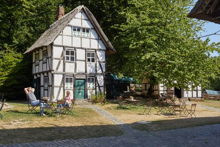Café in het Boerderijmuseum Bielefeld