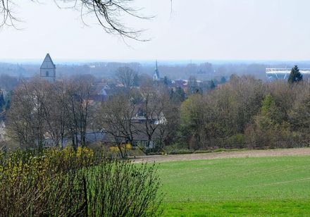 Vergezicht vanaf de Hermannsweg over Halle Westfalen
