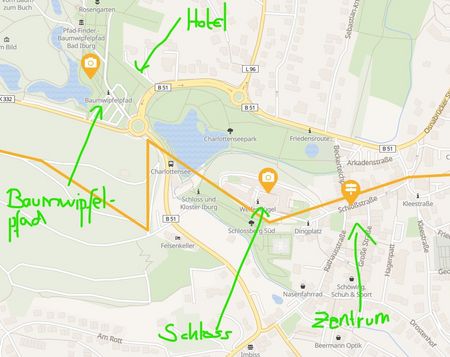 Locatie van Hotel im Park op de kaart