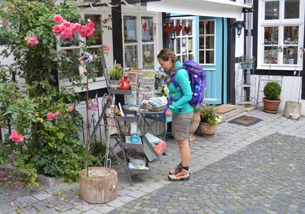 Bezoekers in het centrum van Tecklenburg