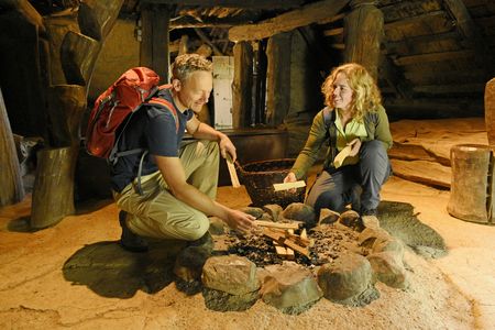 In het archeologisch openluchtmuseum Oerlinghausen