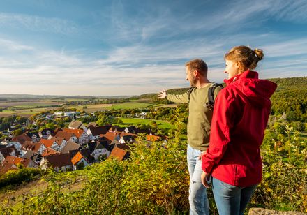 Uitzicht vanaf de Grafenblick over Schieder-Schwalenberg