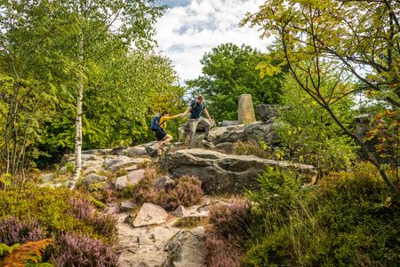 Wandelaars op de Velmerstot in Lippe