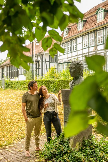Echtpaar in het kuurpark van Horn-Bad Meinberg