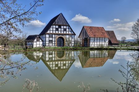 Vakwerkhuizen van het LWL Openluchtmuseum Detmold