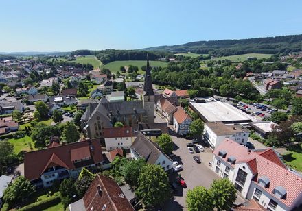 Gezicht op Werther in Westfalen van bovenaf