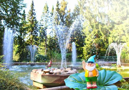 Waterspelletjes in het recreatiepark Ibbenbüren zomerrodelbaan