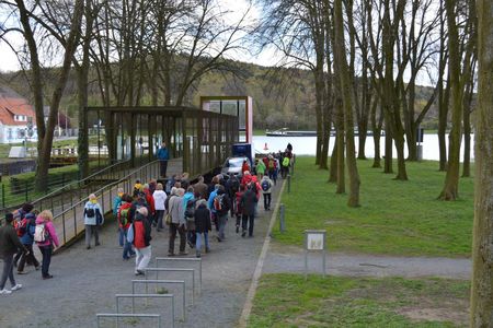 Natte driehoek informatiepaviljoen in Hörstel